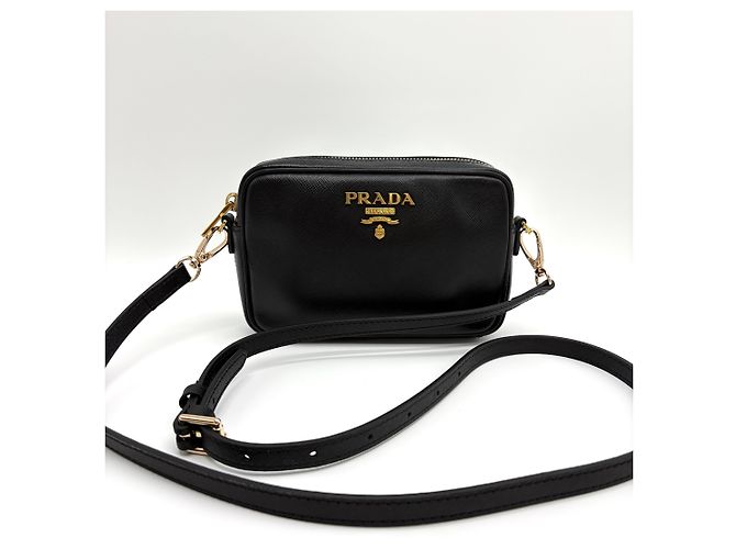 Prada Mini Crossbody Saffiano Nero - vista 11