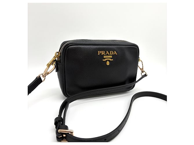 Prada Mini Crossbody Saffiano Nero - vista 3