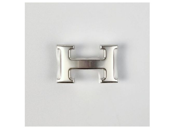 Hermès Reversible Black Eton Leather Belt Silver Buckle for Men Silvery - view 7