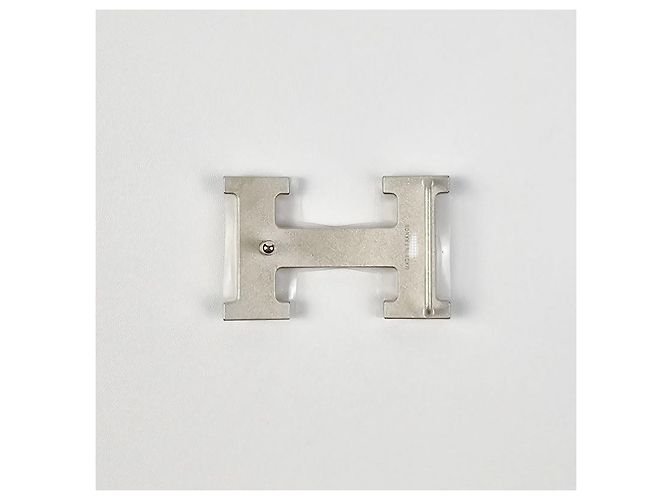 Hermès Reversible Black Eton Leather Belt Silver Buckle for Men Silvery - view 8