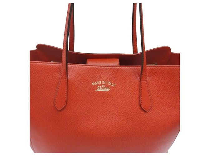 Gucci Borsa shopper Swing Medium in pelle di vitello rossa, borsa a tracolla da donna Rosso - vista 5