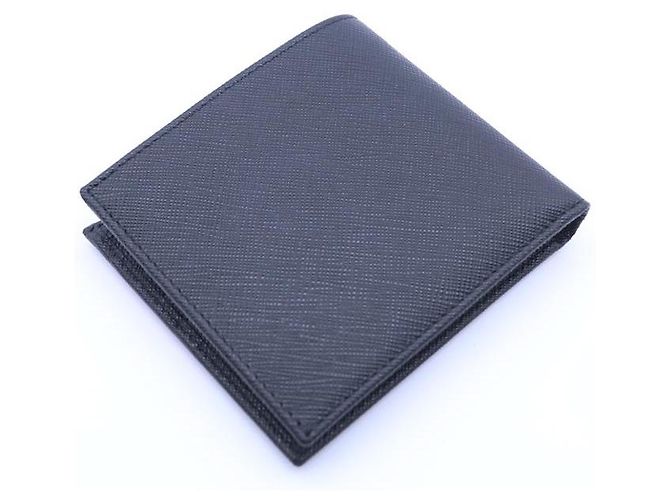 Prada Saffiano Bi-Fold Wallet QHH Black - view 3