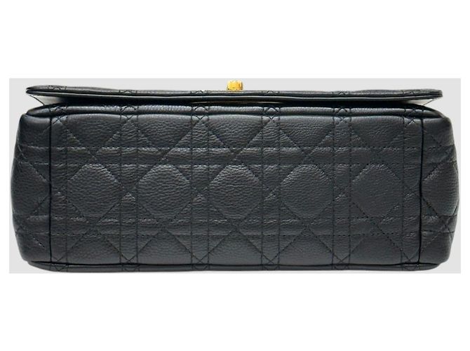 Cannage Dior Borsa nera media con finiture dorate Nero - vista 6