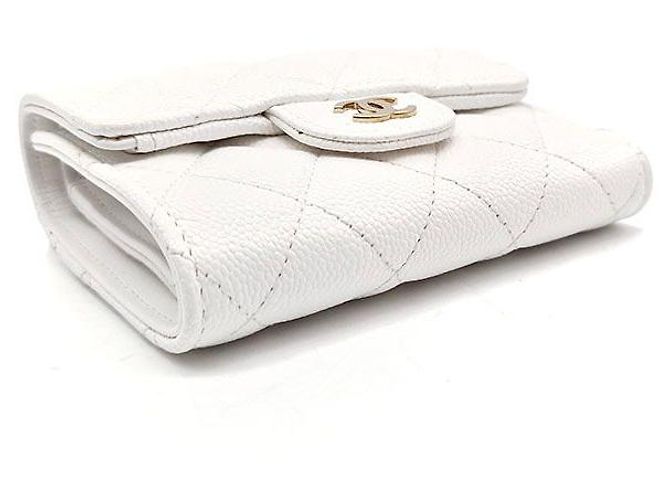 Chanel Carteira Caviar Branco - vista 5