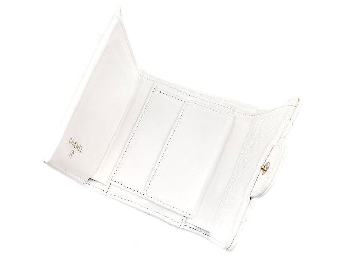 Chanel Carteira Caviar Branco - vista 6