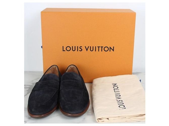 Louis Vuitton Mocassini in scamosciato con logo Marrone - vista 2