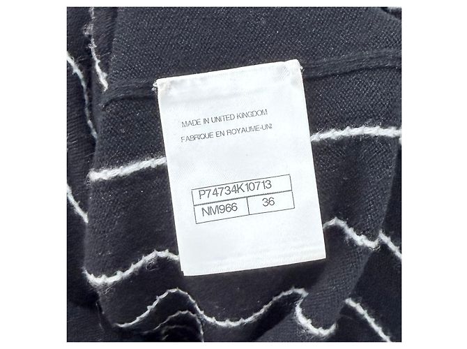 Chanel Strickpullover aus Kaschmir für Damen mit CC-Logo-Streifen Schwarz - Ansicht 7