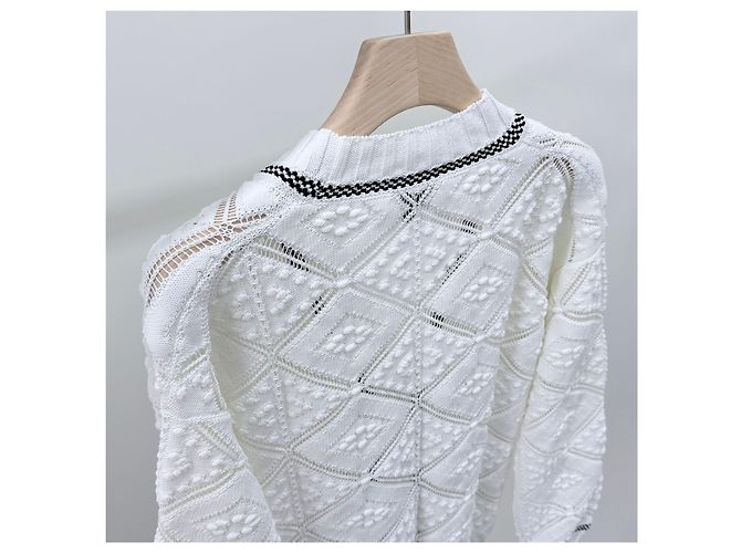 Chanel Strickjacke aus Kaschmir für Damen Weiß - Ansicht 5