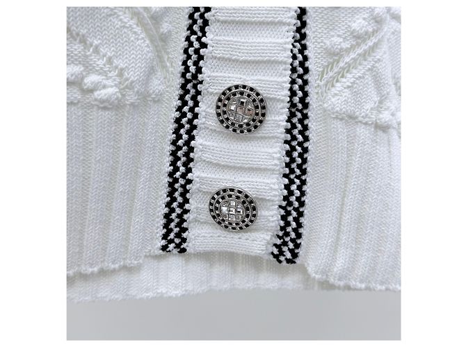Chanel Strickjacke aus Kaschmir für Damen Weiß - Ansicht 6