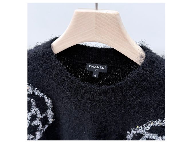 Chanel Schwarzer Kaschmirstrick für Damen - Ansicht 7