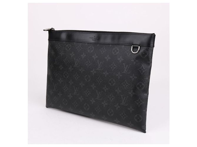 Louis Vuitton Pochette Discovery Black Large Clutch Bag Nero - vista 3