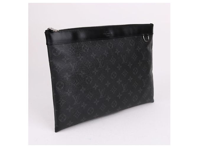 Louis Vuitton Pochette Discovery Black Large Clutch Bag Nero - vista 4