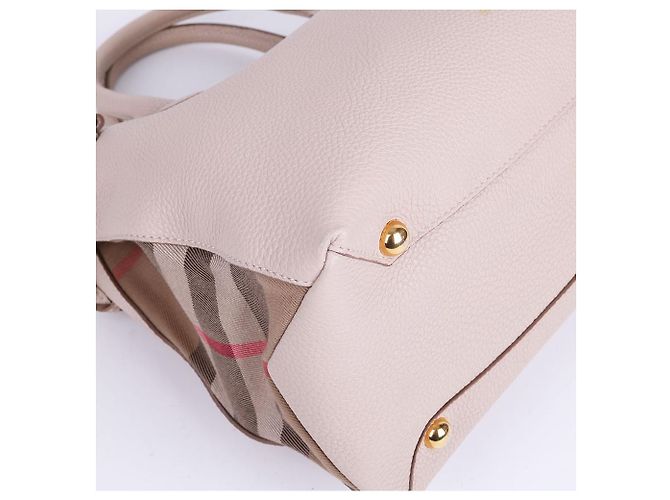 Burberry Borsa Tote e Borsa a Spalla Banner Medium Ivory Bianco - vista 10