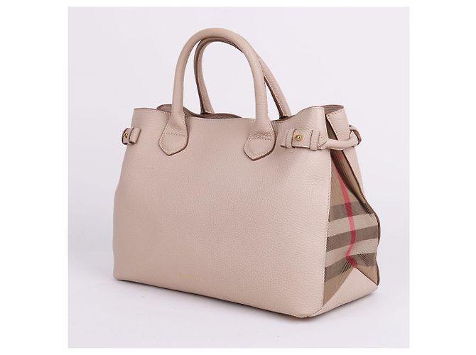 Burberry Borsa Tote e Borsa a Spalla Banner Medium Ivory Bianco - vista 3