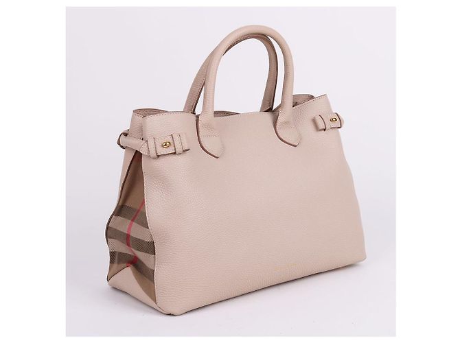 Burberry Borsa Tote e Borsa a Spalla Banner Medium Ivory Bianco - vista 4