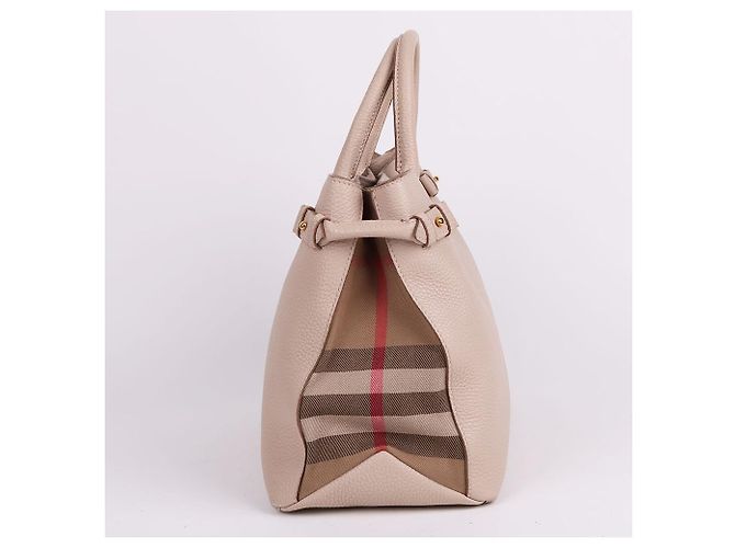 Burberry Borsa Tote e Borsa a Spalla Banner Medium Ivory Bianco - vista 5