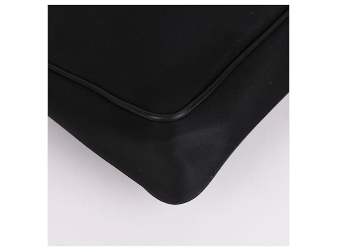 Prada Borsa a tracolla Tessuto Triangle Logo Multi-Strap Nero - vista 11