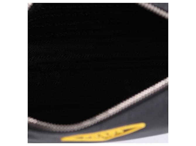 Prada Borsa a tracolla Tessuto Triangle Logo Multi-Strap Nero - vista 13