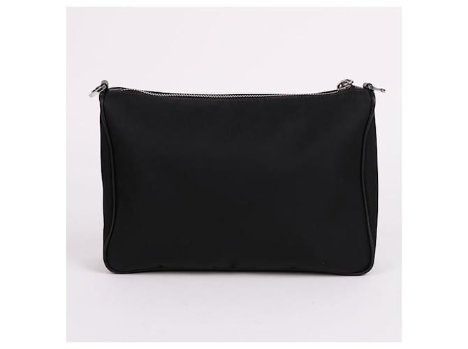 Prada Borsa a tracolla Tessuto Triangle Logo Multi-Strap Nero - vista 5