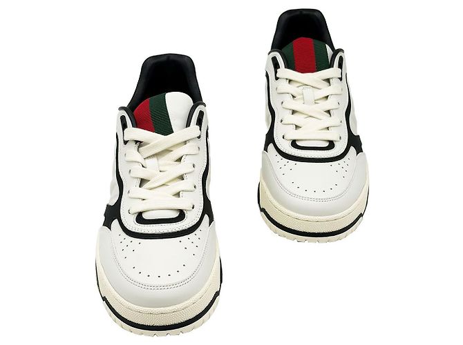 Gucci Sneakers Reweb in pelle bianca Bianco - vista 2