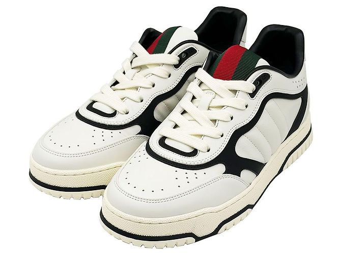 Gucci Sneakers Reweb in pelle bianca Bianco - vista 4