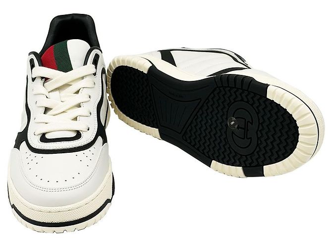 Gucci Sneakers Reweb in pelle bianca Bianco - vista 5