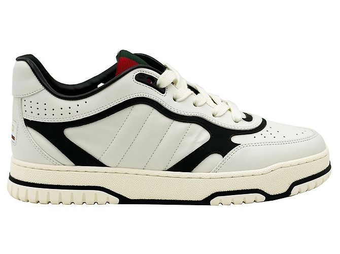 Gucci Sneakers Reweb in pelle bianca Bianco - vista 7