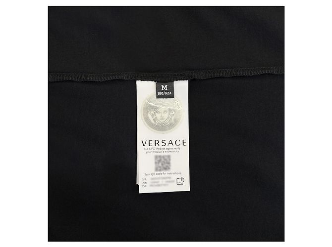 Versace T-shirt à manches courtes avec logo brodé Noir - vue 10