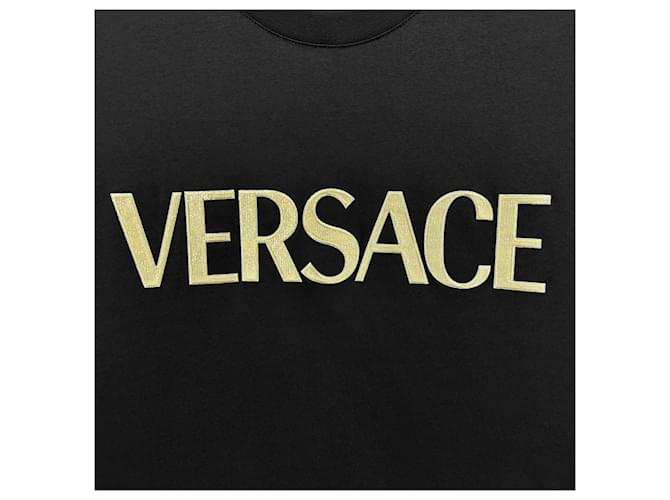 Versace Oversized T-Shirt mit Logo Schwarz - Ansicht 3
