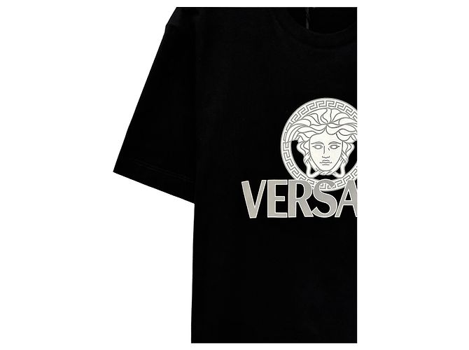 Versace T-Shirt mit Medusa-Logo und kurzen Ärmeln Schwarz - Ansicht 4