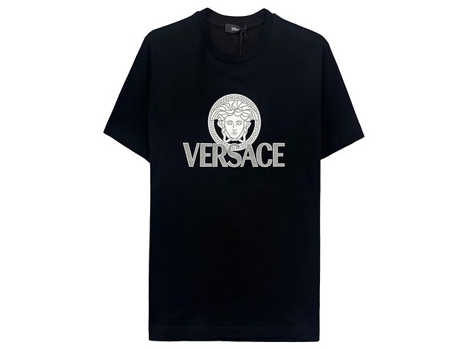 Versace T-Shirt mit Medusa-Logo und kurzen Ärmeln Schwarz - Ansicht 6