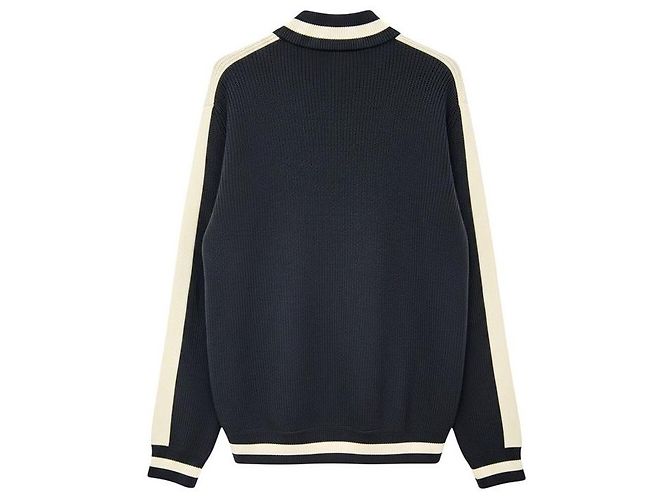 Moncler Giacca in maglia imbottita con zip da uomo, blu notte - vista 2