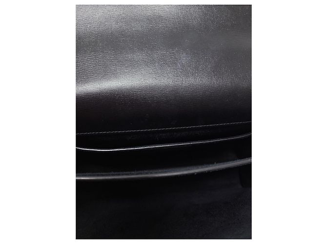 Saint Laurent Borsa a tracolla Large Chain Sunset in pelle di vitello nera con monogramma dorato Nero - vista 4