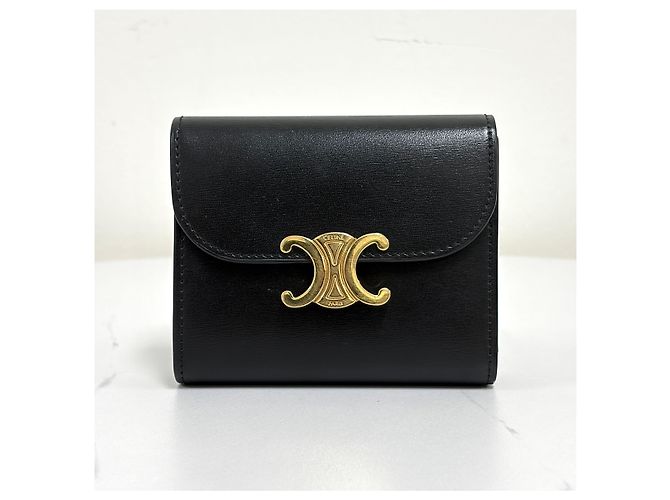 Céline Portefeuille à rabat Triomphe Noir - vue 5