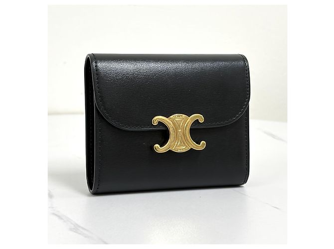 Céline Portefeuille à rabat Triomphe Noir - vue 6