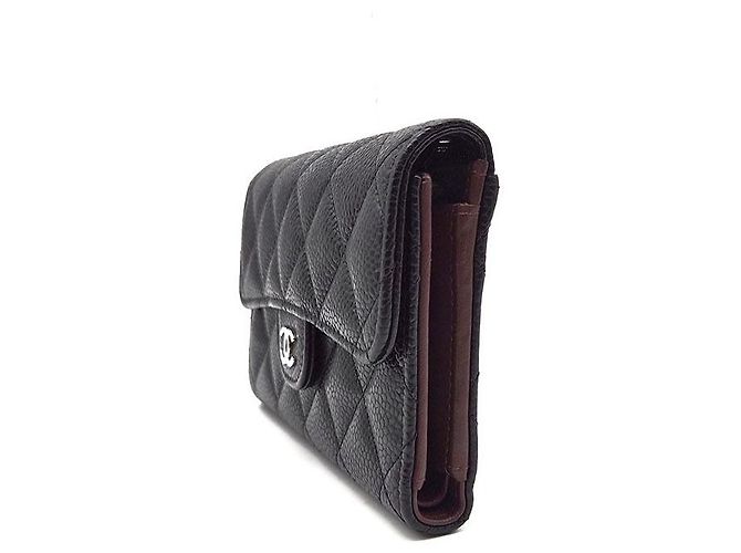 Chanel Portafoglio Medium Caviar Nero - vista 2