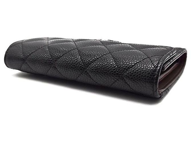 Chanel Portafoglio Medium Caviar Nero - vista 4