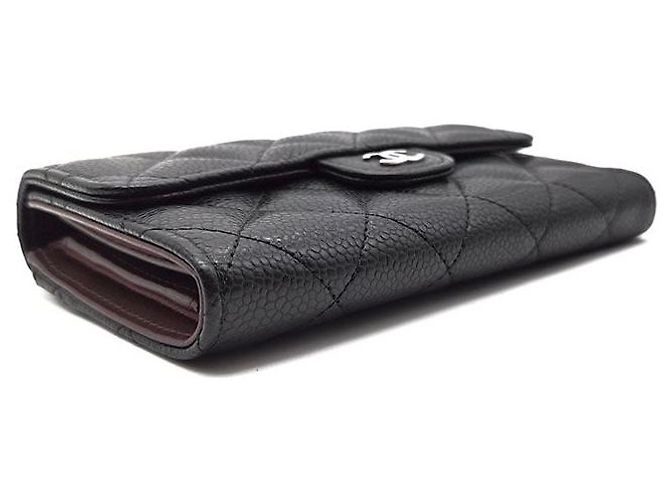 Chanel Portafoglio Medium Caviar Nero - vista 5