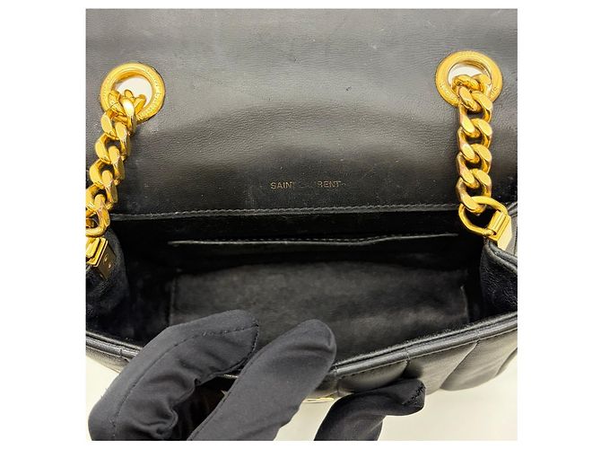 Saint Laurent Borsa a tracolla con catena Vicky Black Nero - vista 11