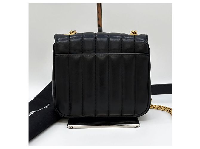 Saint Laurent Borsa a tracolla con catena Vicky Black Nero - vista 3