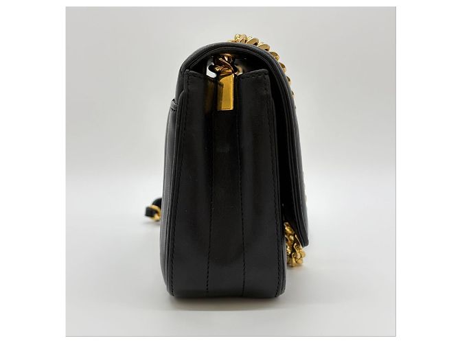 Saint Laurent Borsa a tracolla con catena Vicky Black Nero - vista 7