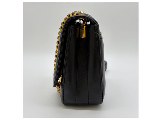Saint Laurent Borsa a tracolla con catena Vicky Black Nero - vista 8