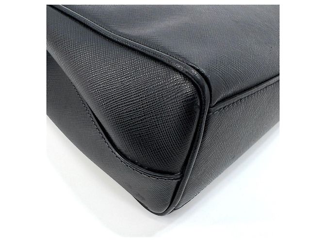 Prada Valigetta Tote Saffiano Triangle Logo Nera Nero - vista 16