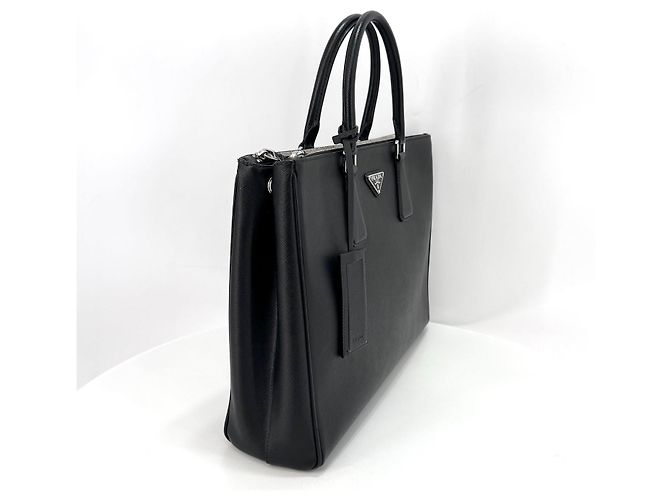 Prada Valigetta Tote Saffiano Triangle Logo Nera Nero - vista 9