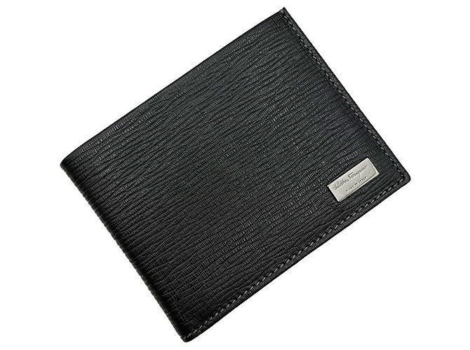 Salvatore Ferragamo Black Leather Men's Wallet - view 6