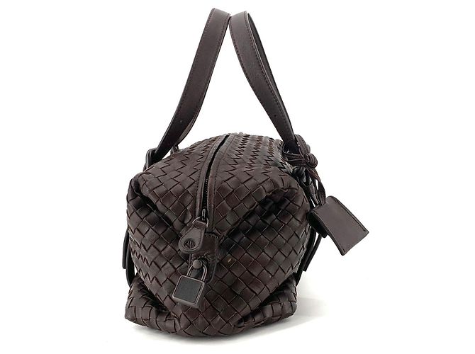 Bottega Veneta Intrecciato Mini Boston Bag Tote Brown - view 11