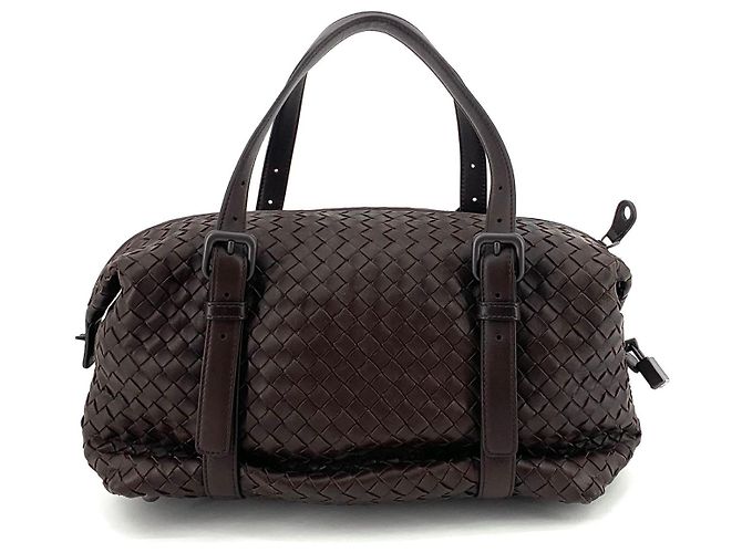 Bottega Veneta Intrecciato Mini Boston Bag Tote Brown - view 2