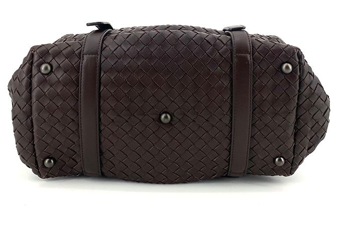 Bottega Veneta Intrecciato Mini Boston Bag Tote Brown - view 5