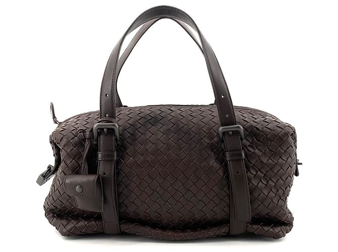 Bottega Veneta Intrecciato Mini Boston Bag Tote Brown - view 9