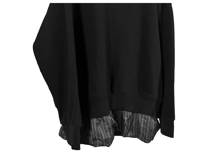 Maison Martin Margiela Oversized Sweatshirt mit Lagen-Optik und Distressed-Effekt Schwarz Braun - Ansicht 10